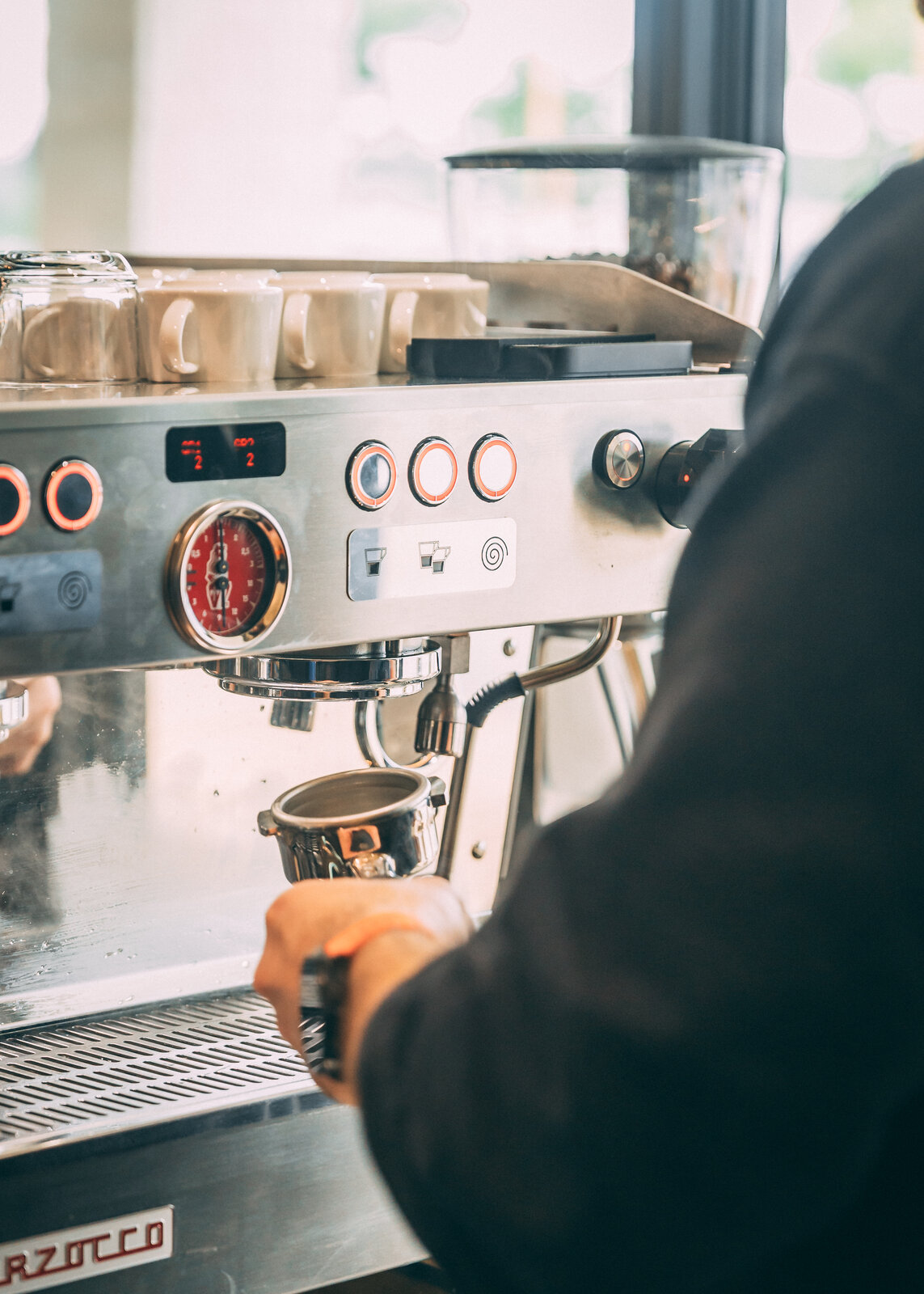 La Marzocco espresso machine detail